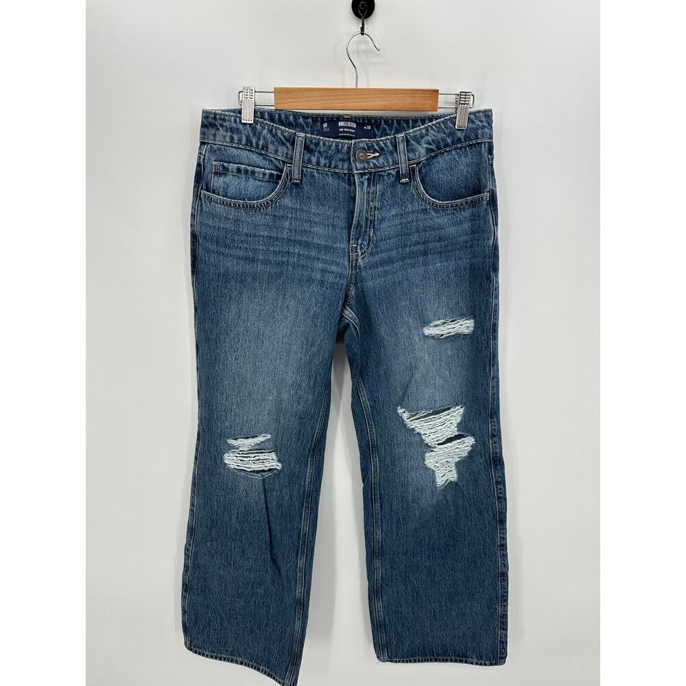 Hollister‎ Low Rise Baggy Jeans Women 6R Distressed Cotton Loose Fit